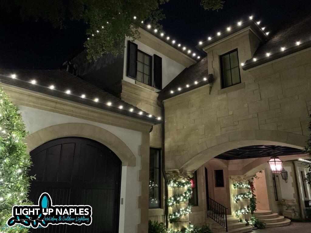 residential christmas light installation in Naples