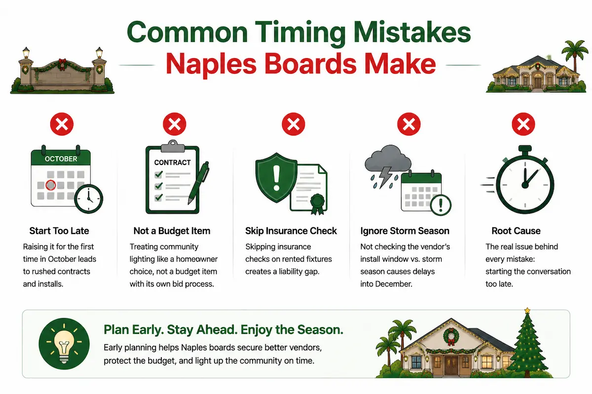 Common Timing Mistakes Naples Boards Make