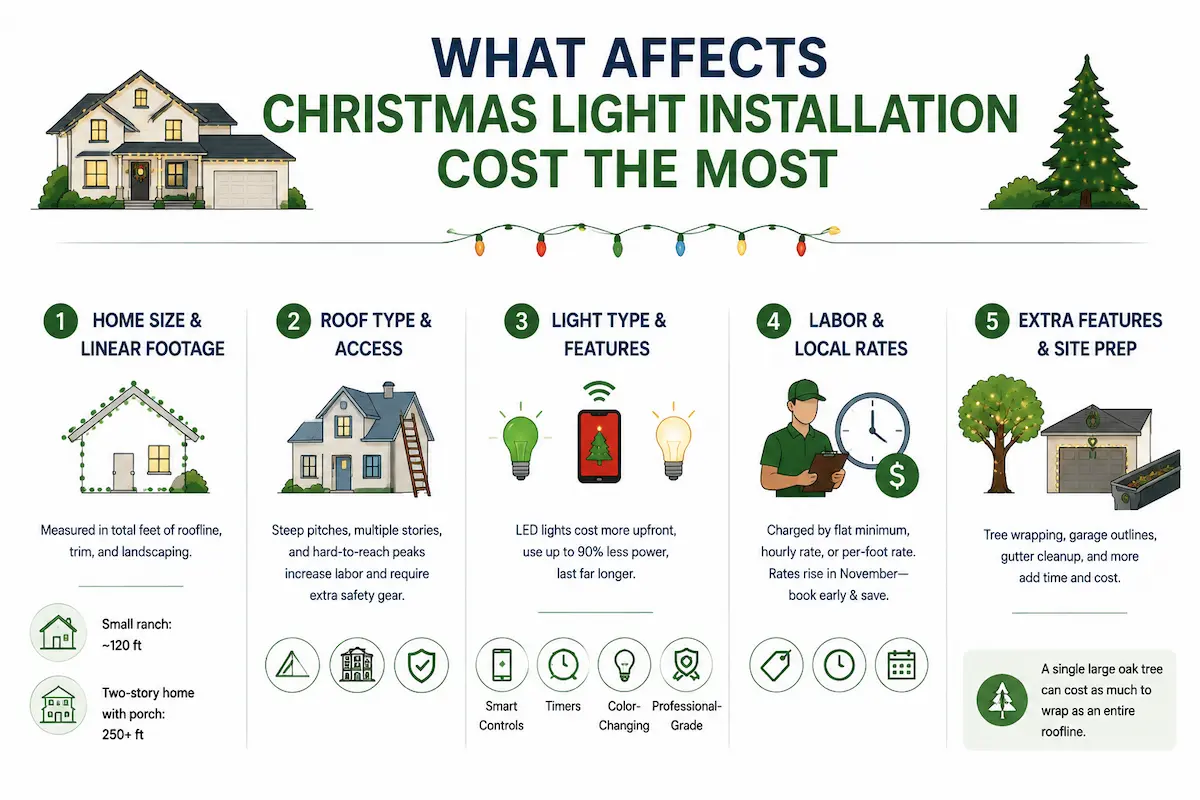 What Affects Christmas Light Installation Cost the Most